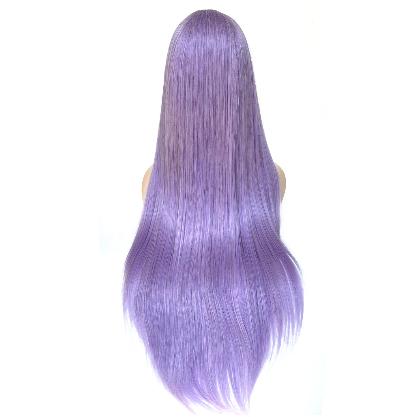 BEYOUNGER Light Purple Mix Color Straight Heat Resistant Wig 13x4 Lace Front Synthetic Wig
